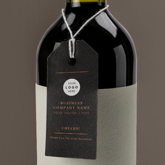 Elegantes Logo personalisierte Käseflasche Geschenkanhänger