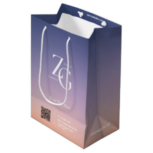 Elegantes Logo   QR Code Business Mittlere Geschenktüte