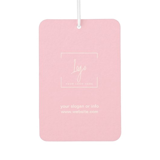 Elegantes Logo Rosa Auto Autolufterfrischer (Vorderseite)