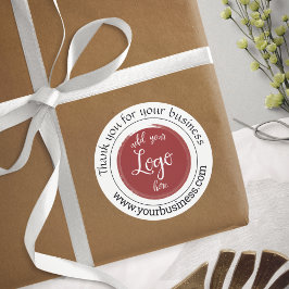 Elegantes Logo Vielen Dank für den klassischen Run Runder Aufkleber