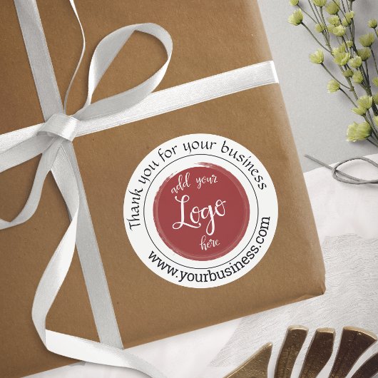 Elegantes Logo Vielen Dank für den klassischen Run Runder Aufkleber