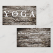 Elegantes Logo Yoga Meditation Wood Visitenkarte (Vorne/Hinten)