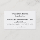 Elegantes Logo Yoga Visitenkarte (Rückseite)