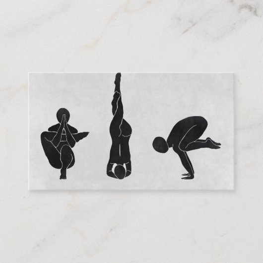 Elegantes Logo Yoga Visitenkarte (Vorderseite)