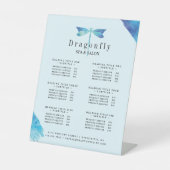 Elegantes Logofliegen Blue & Aqua Sockelschild (Vorderseite)