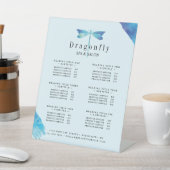 Elegantes Logofliegen Blue & Aqua Sockelschild (In SItu)