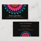 Elegantes Lotos-Blumen-Logo-Yoga-heilende Visitenkarte (Vorne/Hinten)