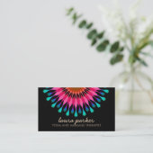 Elegantes Lotos-Blumen-Logo-Yoga-heilende Visitenkarte (Stehend Vorderseite)