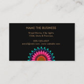 Elegantes Lotos-Blumen-Logo-Yoga-heilende Visitenkarte (Rückseite)