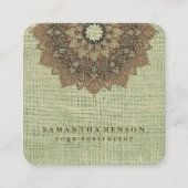 Elegantes Lotos-Blumen-Logo-Yoga Quadratische Visitenkarte (Vorderseite)