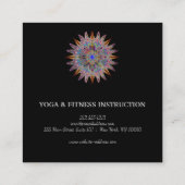 Elegantes Lotos-Blumen-Logo-Yoga Quadratische Visitenkarte (Rückseite)