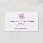 Elegantes Lotos-Blumen-Logo-Yoga Visitenkarte (Rückseite)