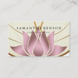 Elegantes Lotos-Blumen-Logo-Yoga Visitenkarte