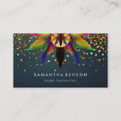 Elegantes Lotos-Blumen-Logo-Yoga Visitenkarte (Vorderseite)