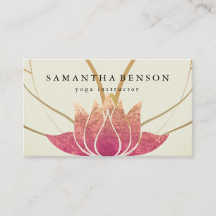 Elegantes Lotos-Blumen-Logo-Yoga Visitenkarte