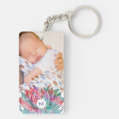 Elegantes Lotus-Blume-benutzerdefiniertes Foto Schlüsselanhänger (Rückseite)