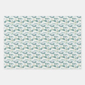 Elegantes Lotus-Blume-Fliesenmuster Geschenkpapier Set (Vorderseite 2)