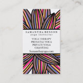 Elegantes Lotus Blume Logo Yoga Healing Health Visitenkarte (Vorderseite)