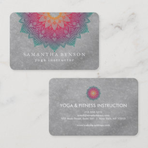 Elegantes Lotus-Blumen-Logo Yoga Visitenkarte