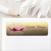 Elegantes Lotus Gold-Adressetikett (Insitu)