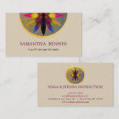 Elegantes Lotus-Logo Blume Yoga Visitenkarte (Vorne/Hinten)