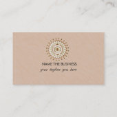 Elegantes Lotus Logo Floral Wood Health Wellness Visitenkarte (Rückseite)