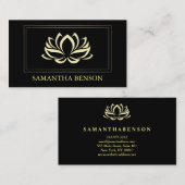 Elegantes Lotus-Logo Yoga Healing Health Meditatio Visitenkarte (Vorne/Hinten)