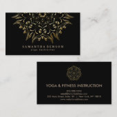 Elegantes Lotus-Logo Yoga Meditation Wellness Visitenkarte (Vorne/Hinten)