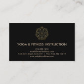 Elegantes Lotus-Logo Yoga Meditation Wellness Visitenkarte (Rückseite)