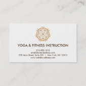 Elegantes Lotus-Logo Yoga Meditation Wellness Visitenkarte (Rückseite)