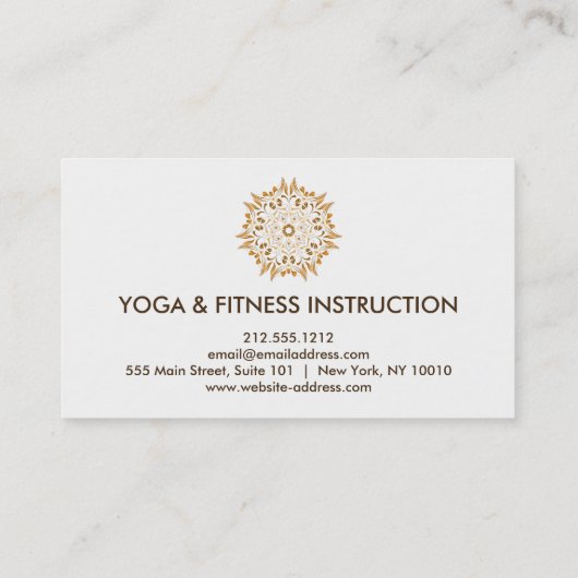 Elegantes Lotus-Logo Yoga Meditation Wellness Visitenkarte (Rückseite)