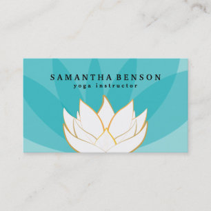 Elegantes Lotus-Logo Yoga Meditation Wellness Visitenkarte