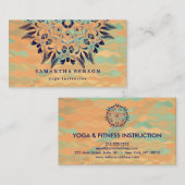 Elegantes Lotus-Logo Yoga Meditation Wellness Visitenkarte (Vorne/Hinten)