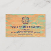 Elegantes Lotus-Logo Yoga Meditation Wellness Visitenkarte (Rückseite)