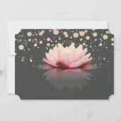 Elegantes Lotus String Lights Dots Retirement-Part Einladung (Rückseite)