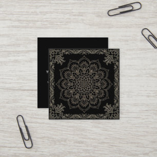 Elegantes Lotusblumen-Logo Yoga Quadratische Visitenkarte