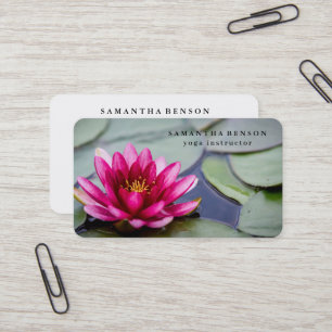 Elegantes Lotusblumen-Logo Yoga Visitenkarte