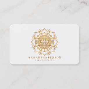 Elegantes Lotusblumen-Logo Yoga Visitenkarte