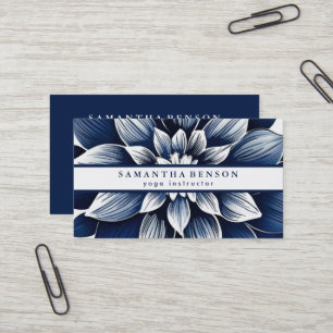 Elegantes Lotusblumen-Logo Yoga Visitenkarte