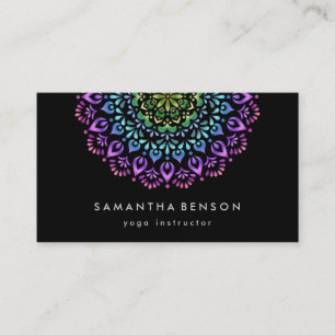 Elegantes Lotusblumen-Logo Yoga Visitenkarte