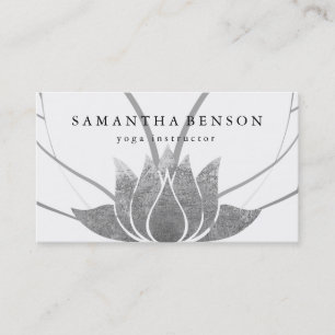 Elegantes Lotusblumen-Logo Yoga Visitenkarte