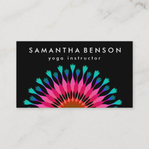 Elegantes Lotusblumen-Logo Yoga Visitenkarte