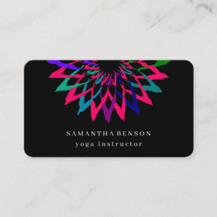 Elegantes Lotusblumen-Logo Yoga Visitenkarte