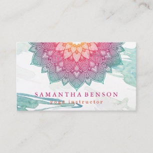 Elegantes Lotusblumen-Logo Yoga Visitenkarte