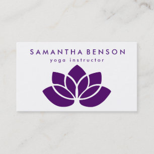 Elegantes Lotusblumen-Logo Yoga Visitenkarte