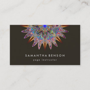 Elegantes Lotusblumen-Logo Yoga Visitenkarte