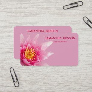 Elegantes Lotusblumen-Logo Yoga Visitenkarte