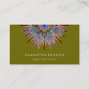 Elegantes Lotusblumen-Logo Yoga Visitenkarte