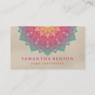 Elegantes Lotusblumen-Logo Yoga Visitenkarte