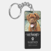 Elegantes Love Memory Pet Loss Foto Schlüsselanhänger (Vorderseite links)